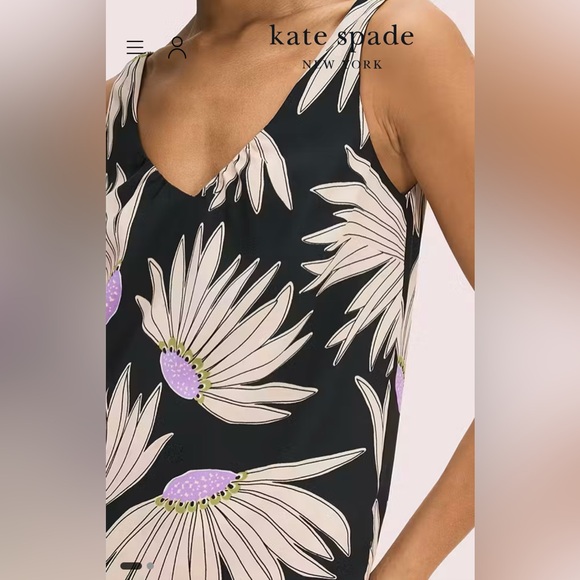 Kate Spade New York Falling Flower Sleeveless Top XXL - Picture 2 of 8